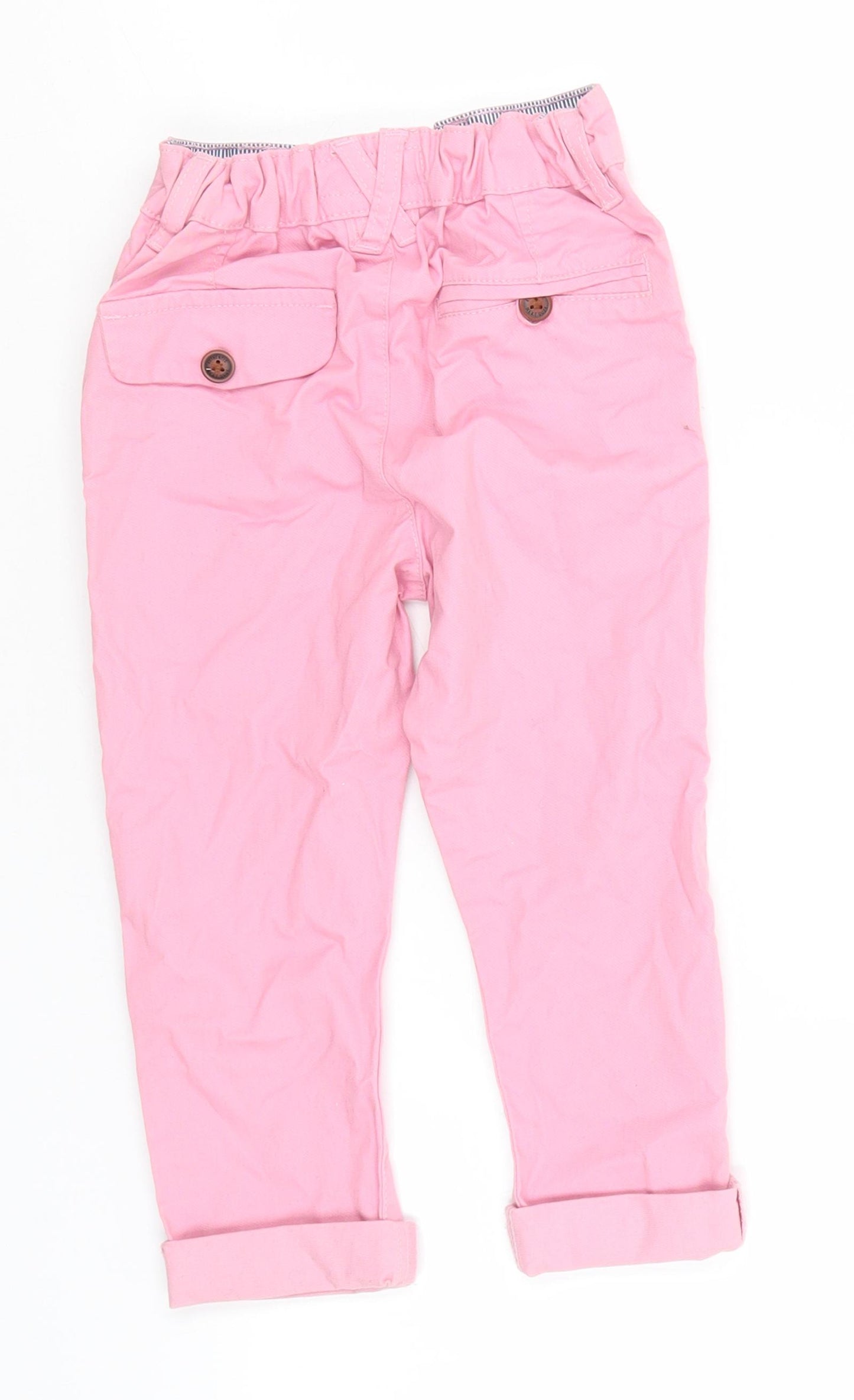 NEXT Girls Pink  Cotton Cargo Trousers Size 2-3 Years  Regular