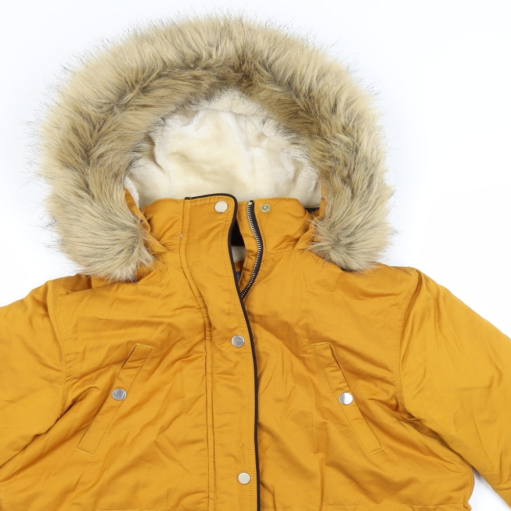 Papaya Womens Orange   Parka Coat Size 14
