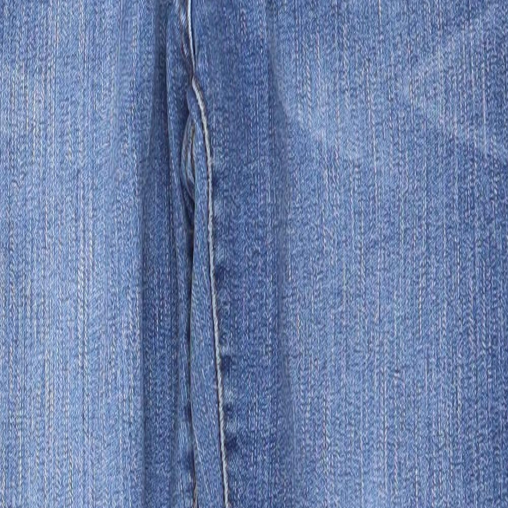 NEXT Womens Blue  Cotton Skinny Jeans Size 12 L28 in Regular