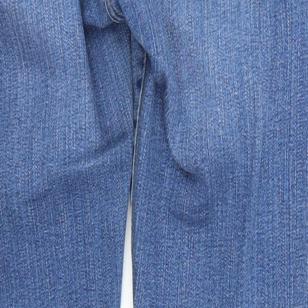 NEXT Womens Blue  Cotton Skinny Jeans Size 12 L28 in Regular