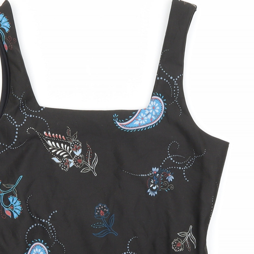 NEXT Womens Brown Paisley Polyester Basic Tank Size 12 Square Neck