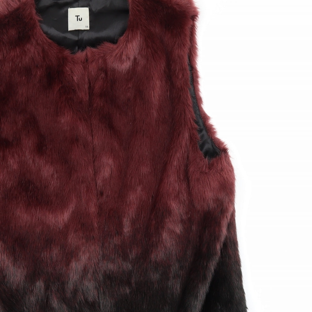 TU Womens Black   Overcoat Jacket Size 18