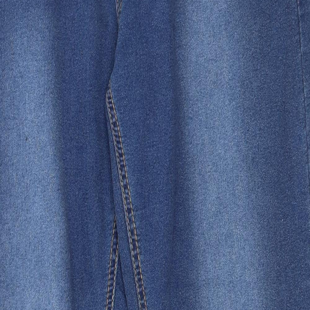 Preworn Womens Blue  Cotton Bootcut Jeans Size 10 L29 in Regular