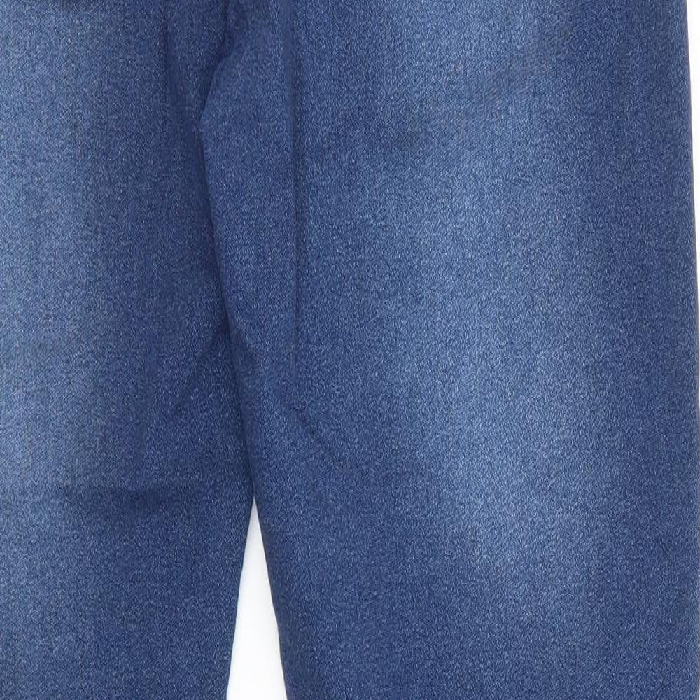 Preworn Womens Blue  Cotton Bootcut Jeans Size 10 L29 in Regular