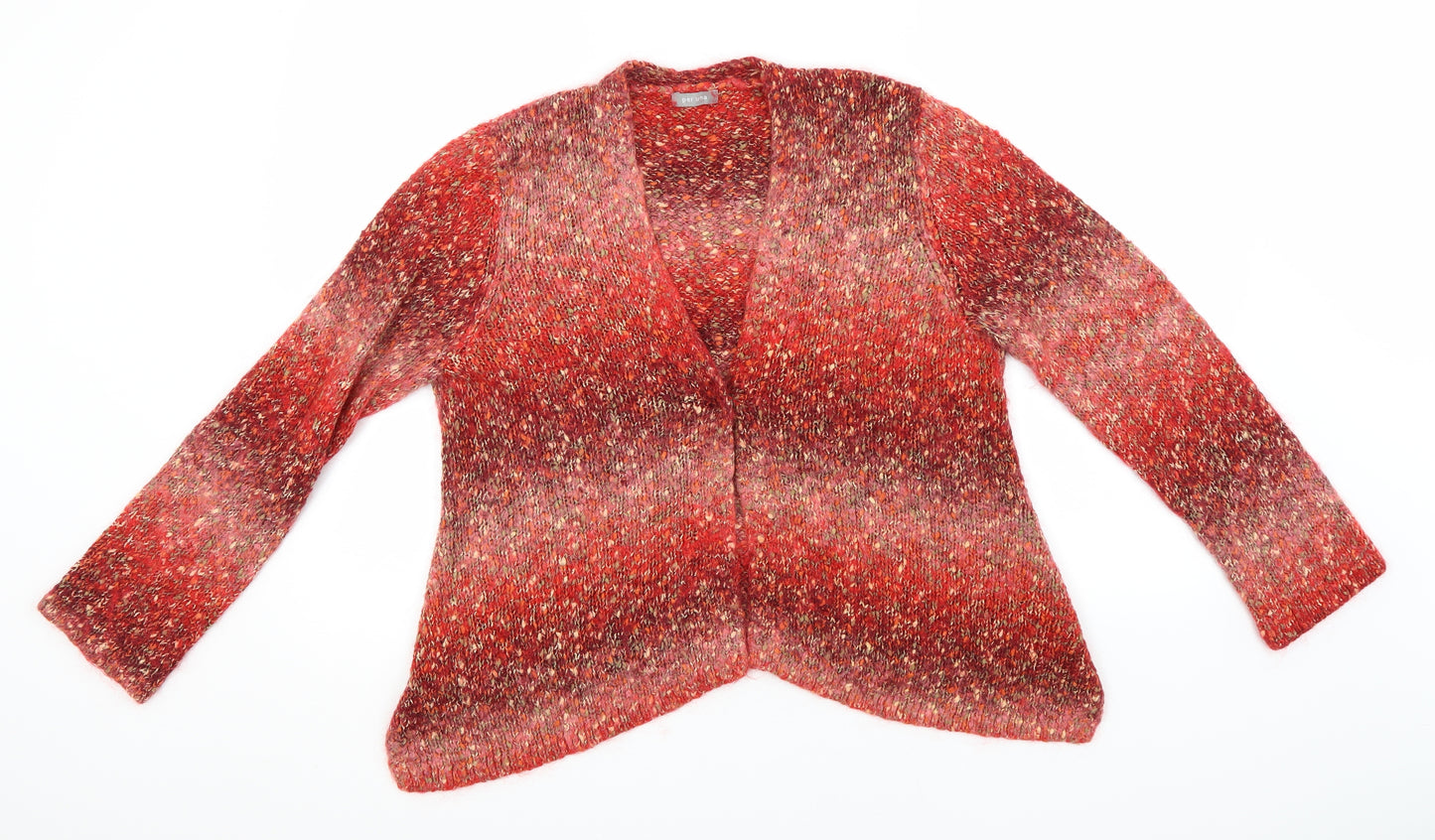 Per Una Womens Red Round Neck  Acrylic Cardigan Jumper Size XL
