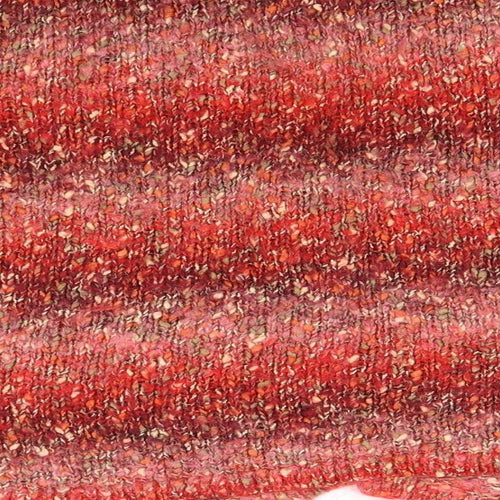 Per Una Womens Red Round Neck  Acrylic Cardigan Jumper Size XL