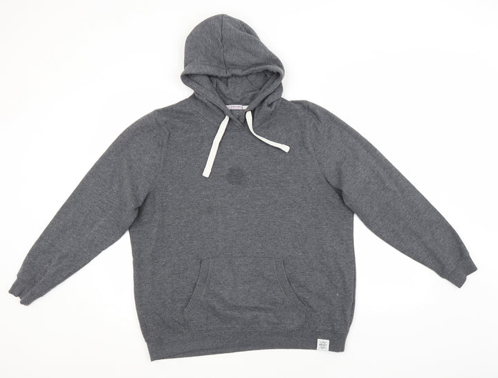 Avenue Womens Grey Polyester Pullover Hoodie Size 18