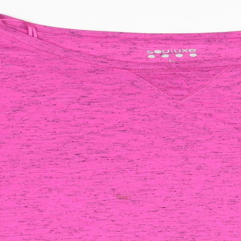 Matalan Womens Pink Round Neck  Polyester Pullover Jumper Size L
