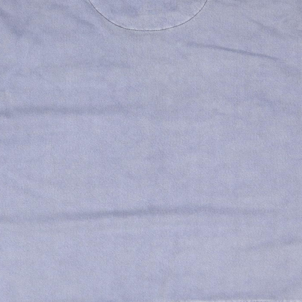Lazy Jacks Mens Blue High Neck  Cotton Pullover Jumper Size XL