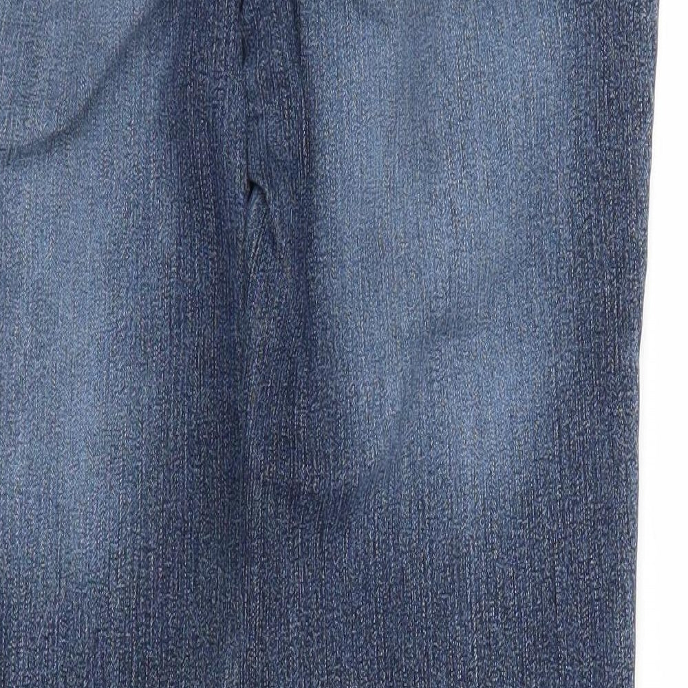 Per Una Womens Blue  Cotton Bootcut Jeans Size 12 L28 in Regular