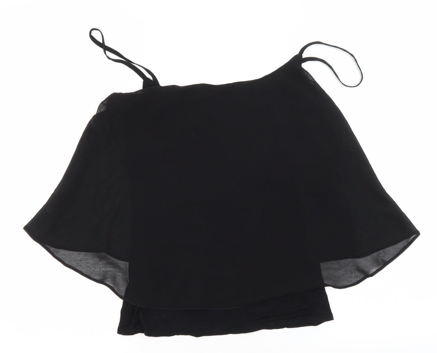 Dorothy Perkins Womens Black  Polyester Basic Tank Size 10 Off the Shoulder