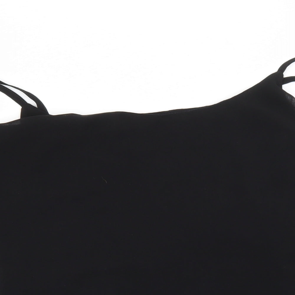 Dorothy Perkins Womens Black  Polyester Basic Tank Size 10 Off the Shoulder