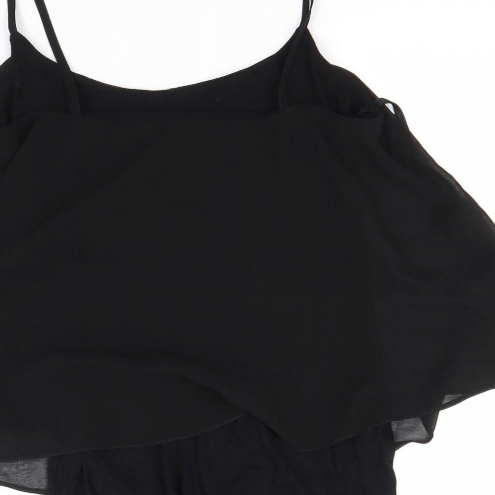 Dorothy Perkins Womens Black  Polyester Basic Tank Size 10 Off the Shoulder