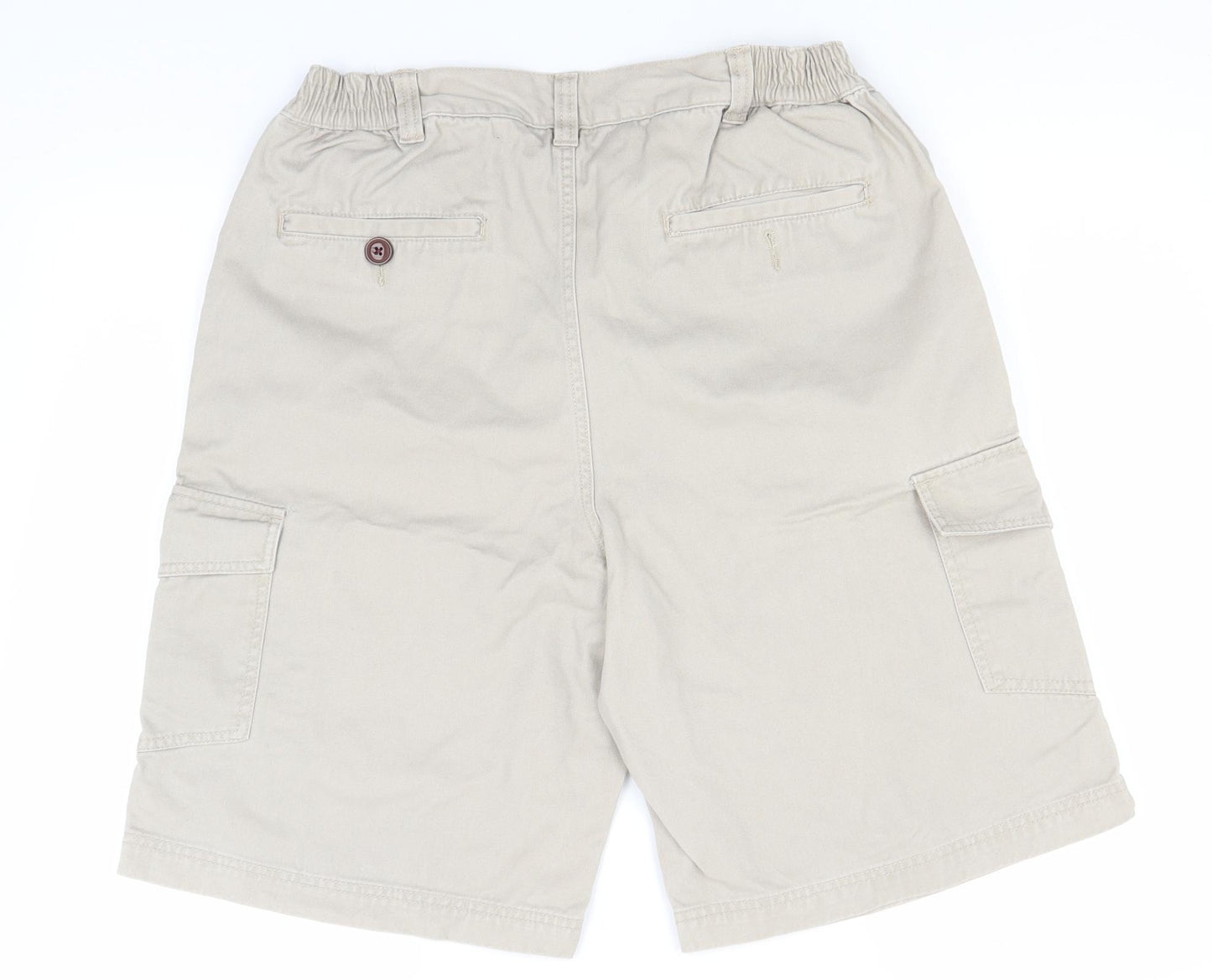 Cotton Traders Mens Beige  Cotton Cargo Shorts Size 36 L10 in Regular
