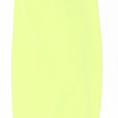 Boohoo Womens Green  Polyester Pencil Dress  Size 8  One Shoulder