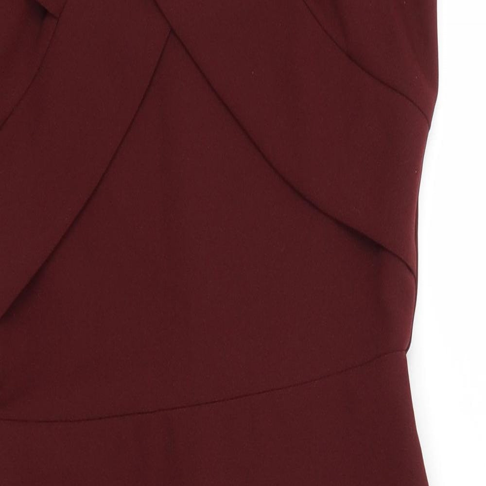 River Island Womens Brown  Polyester A-Line  Size 8  Off the Shoulder