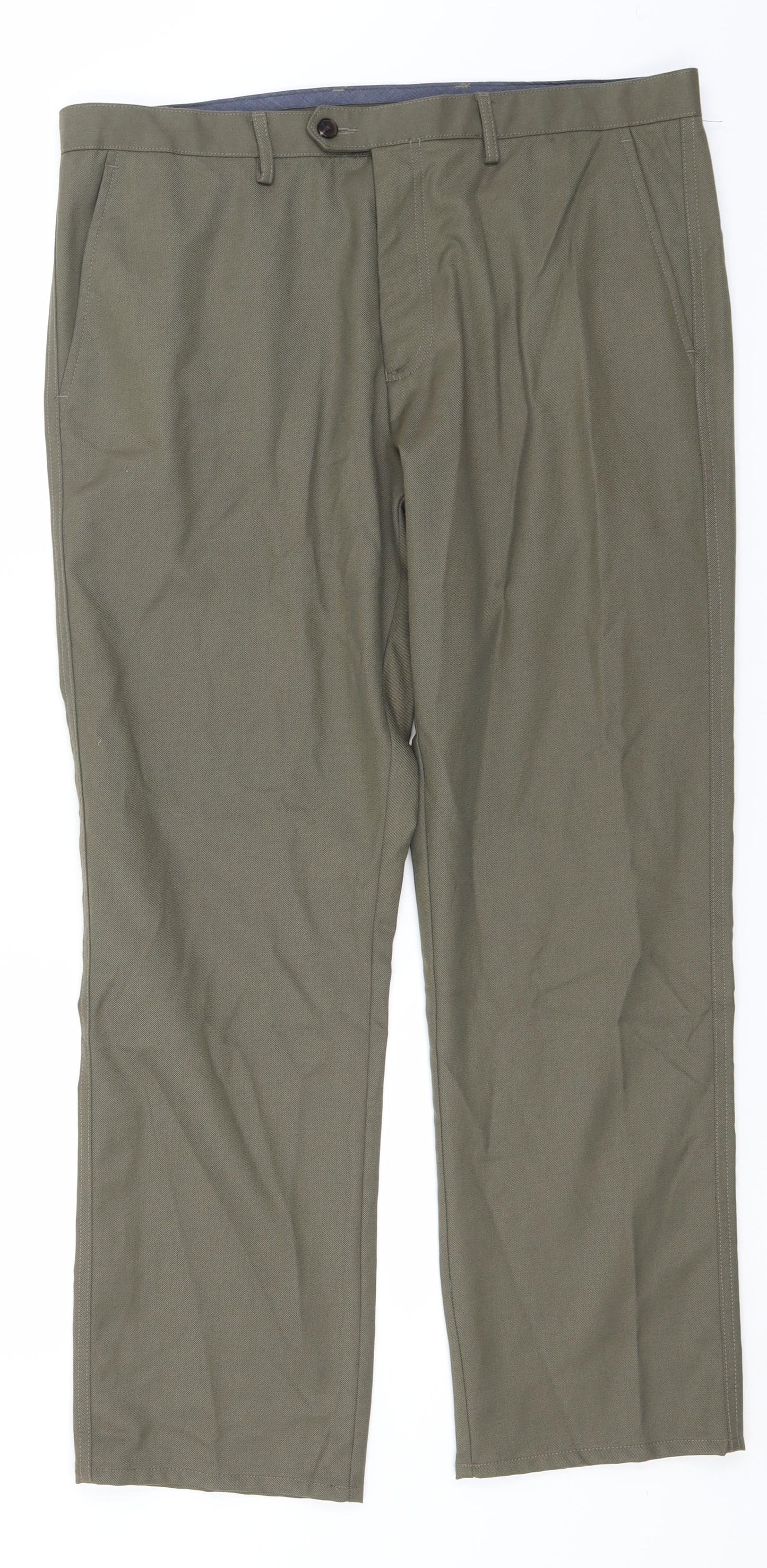 Jasper Conran Mens Brown  Polyester Trousers  Size 36 L28 in Regular