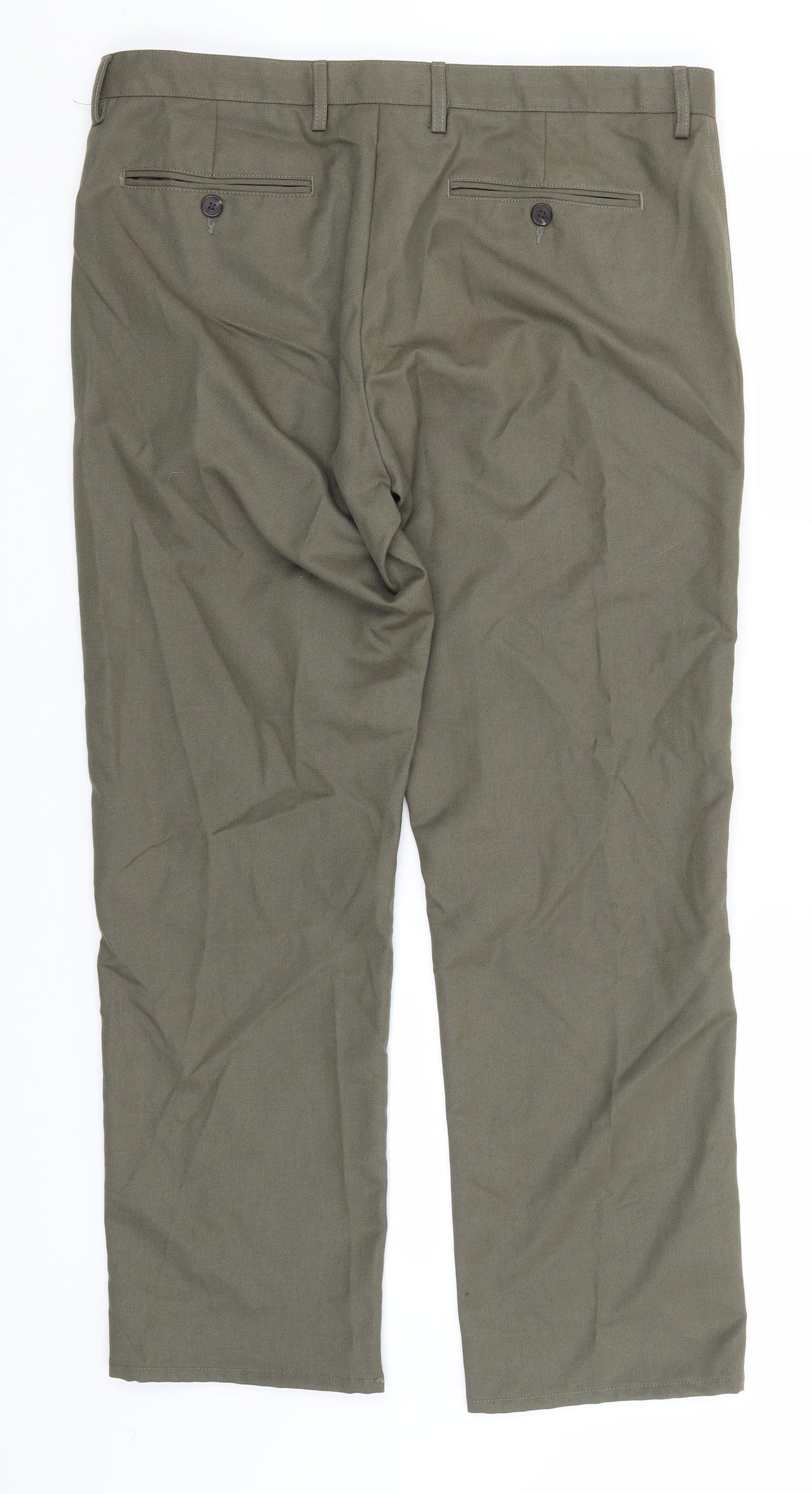 Jasper Conran Mens Brown  Polyester Trousers  Size 36 L28 in Regular