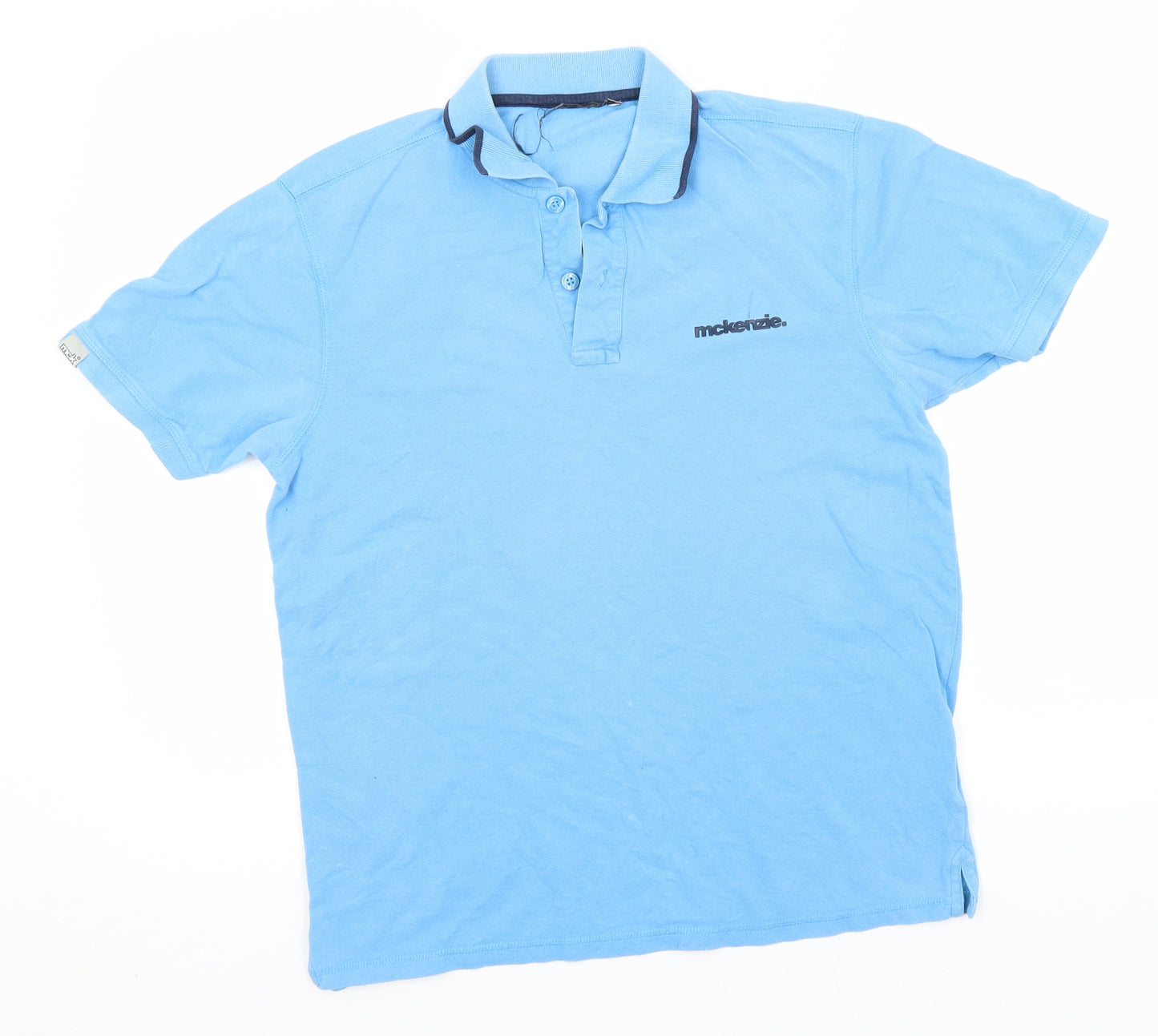 McKenzie Mens Blue  Cotton  Polo  Collared