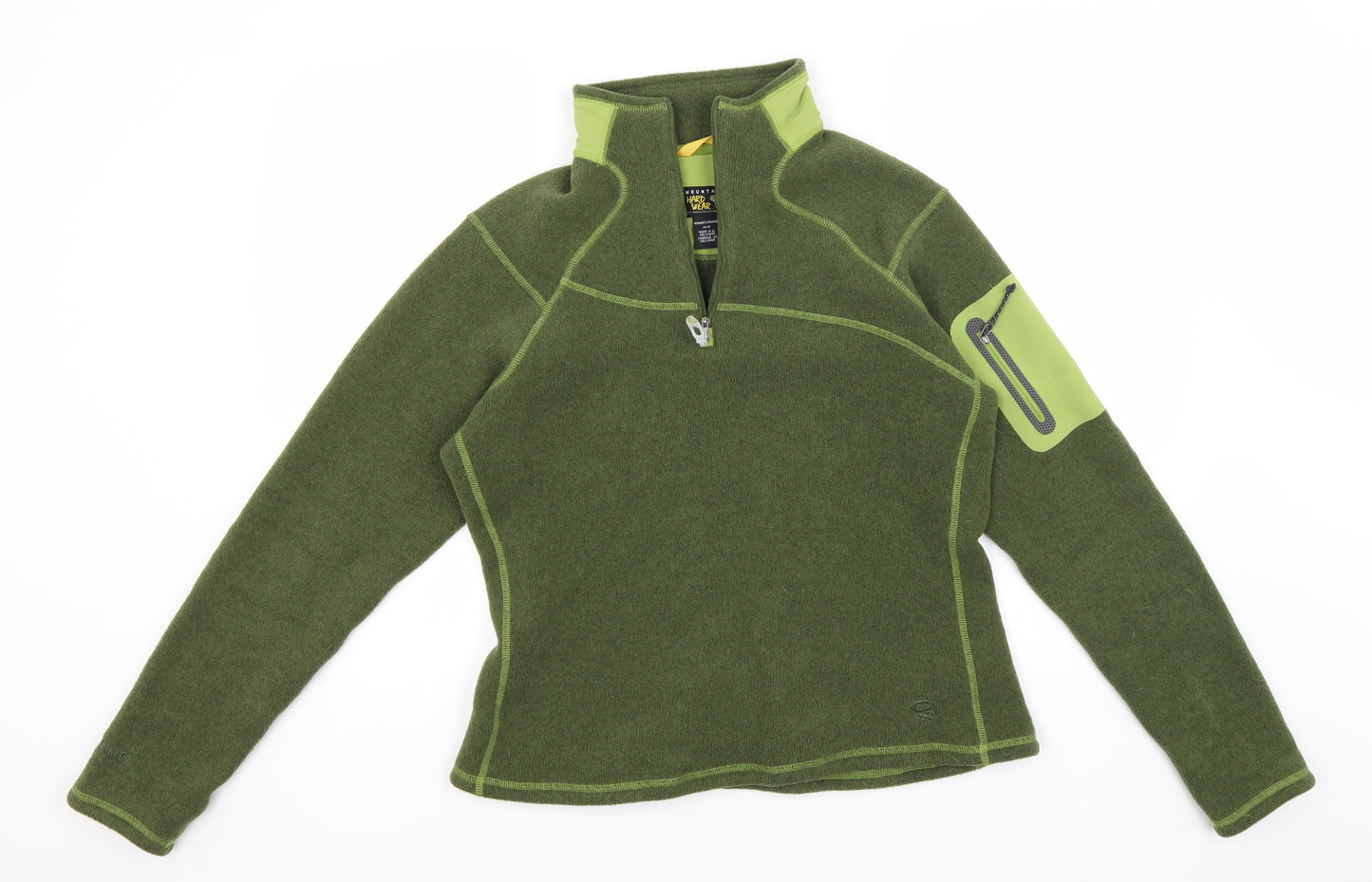 Mountain Hardwear Womens Green High Neck  Polyester Pullover Jumper Size M