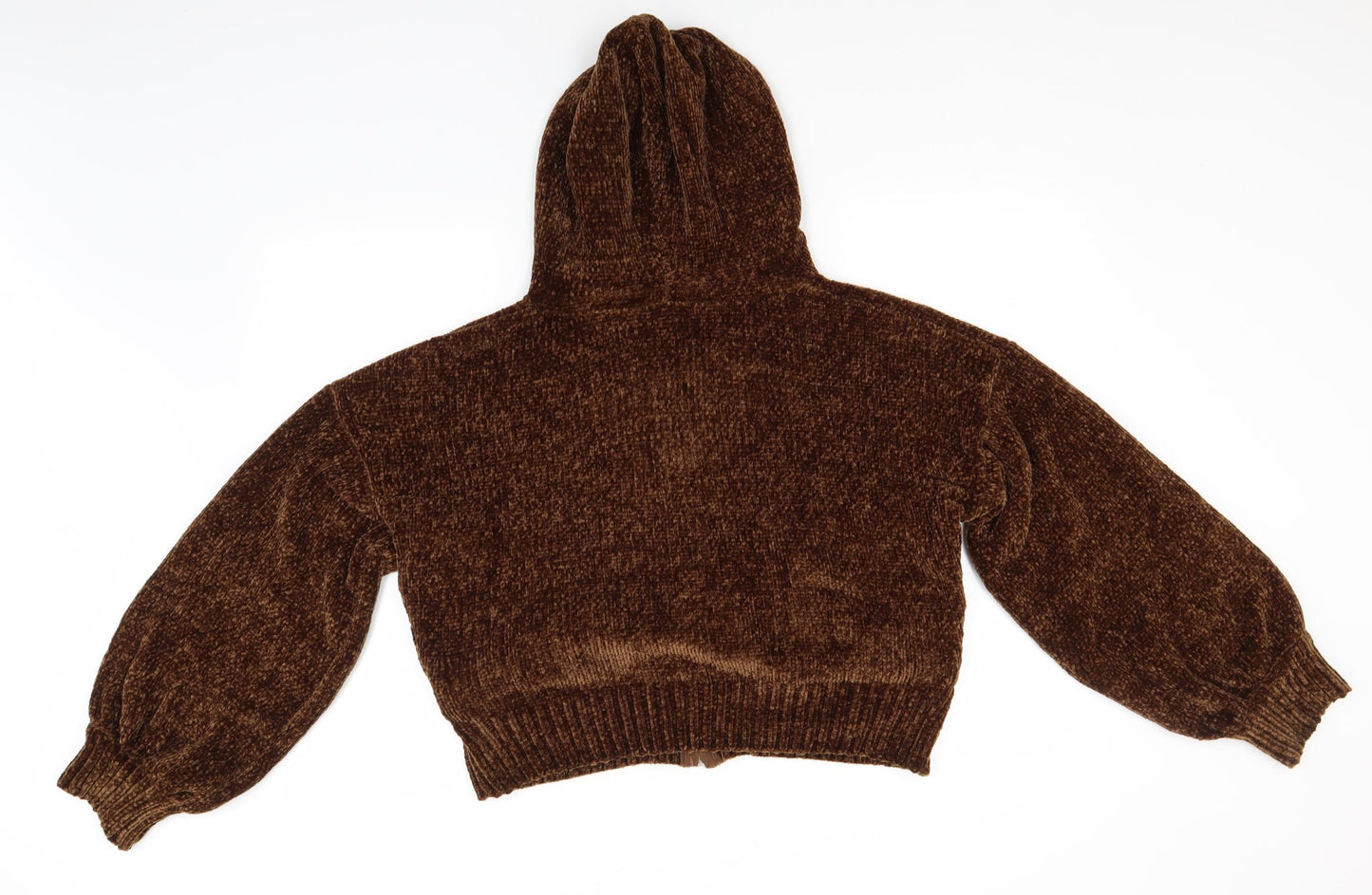 Missguided Womens Brown  Polyester Full Zip Hoodie Size 10