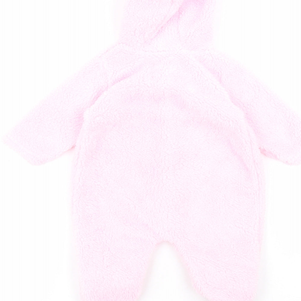 Little but Loud Baby Pink  Polyester Coverall One-Piece Size 0-3 Months