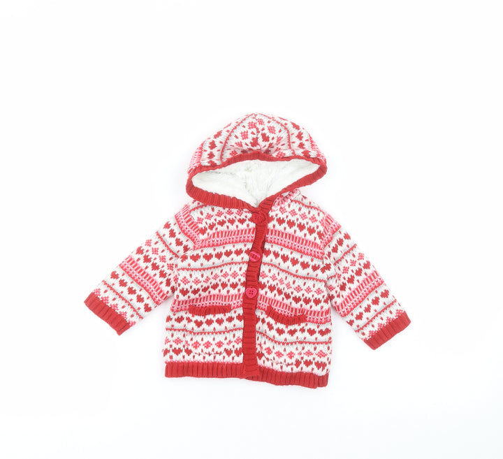 George Baby White   Parka Coat Size 0-3 Months