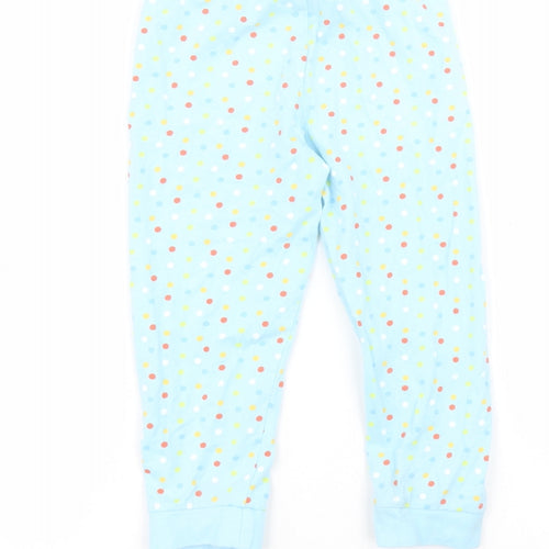easter Girls Blue Polka Dot Cotton Sweatpants Trousers Size 3-4 Years  Regular
