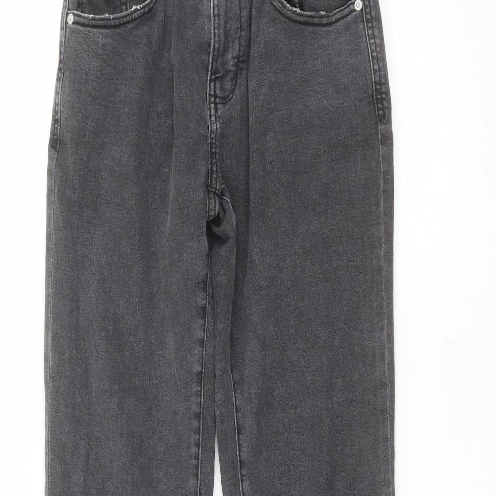 Zara Girls Black  Cotton Straight Jeans Size 11-12 Years  Regular