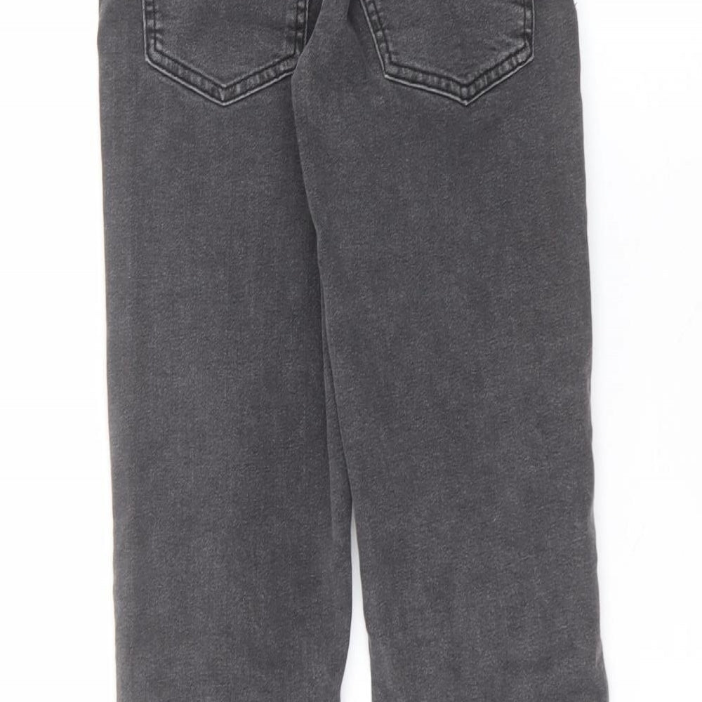 Zara Girls Black  Cotton Straight Jeans Size 11-12 Years  Regular