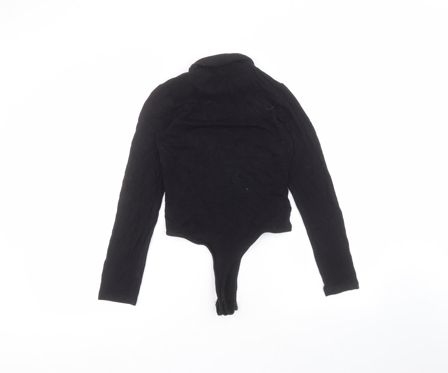 Missguided Womens Black  Viscose Bodysuit One-Piece Size 10