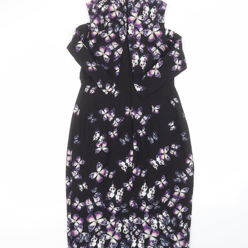 La Rochelle Womens Black  Polyester Pencil Dress  Size 8  Collared