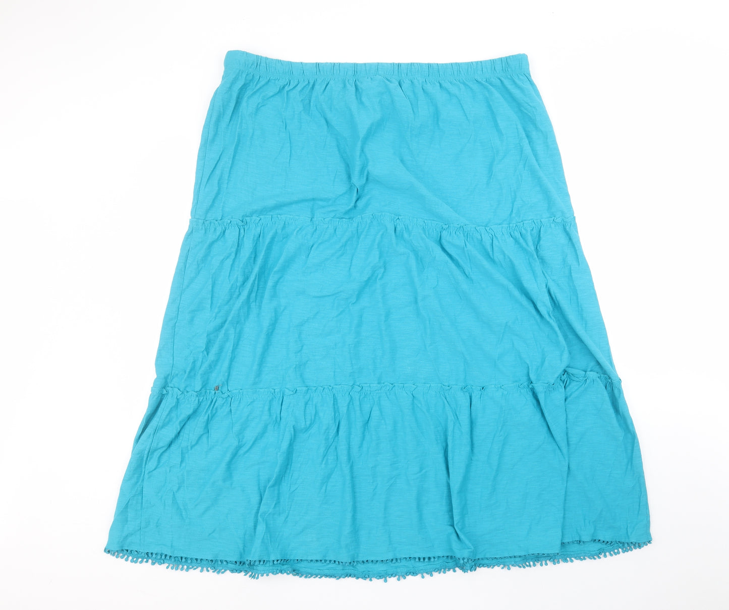 Bonmarché Womens Blue  Cotton A-Line Skirt Size 22