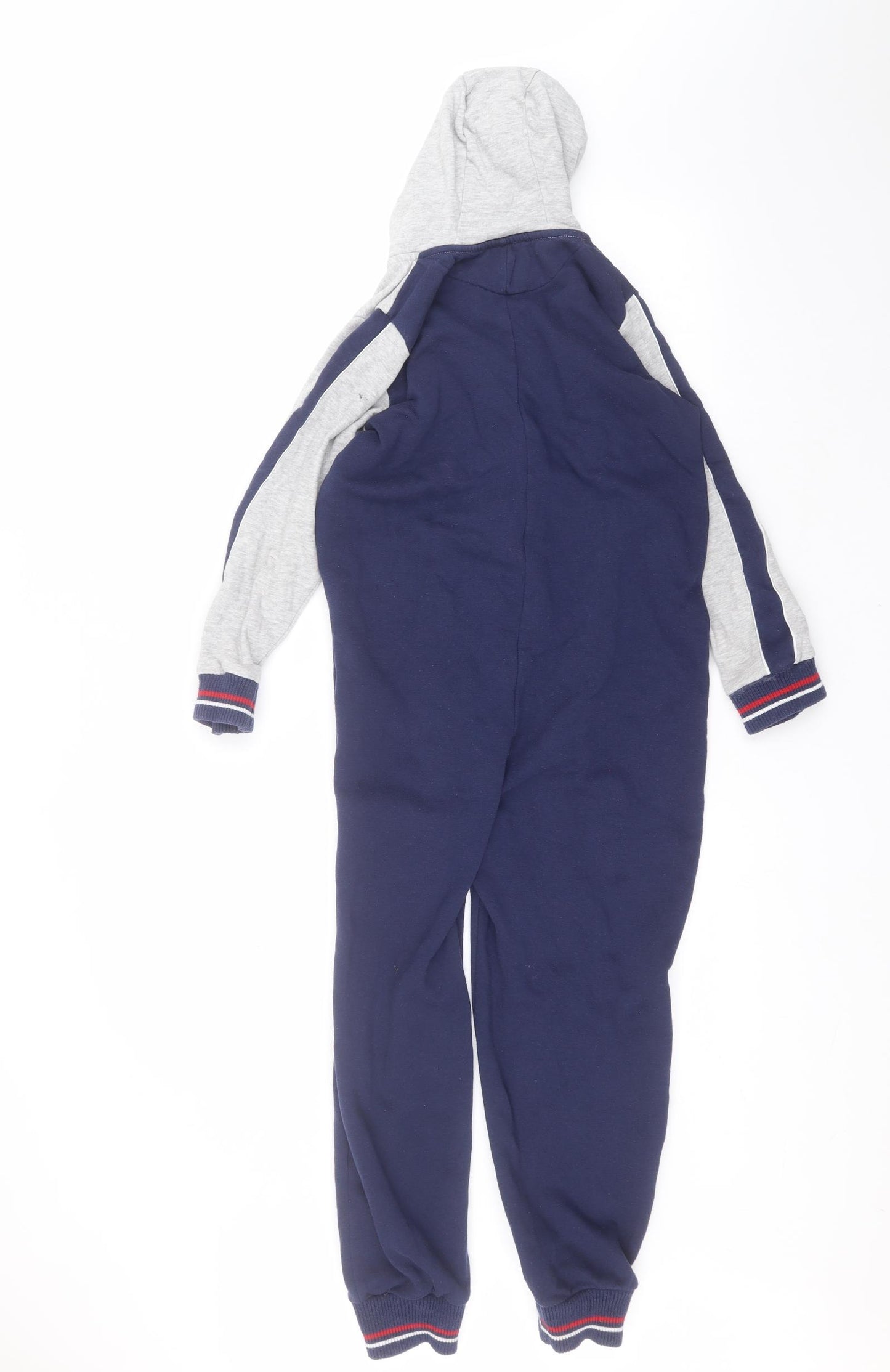 Preworn Boys Blue Solid Polyester  One Piece Size 10 Years