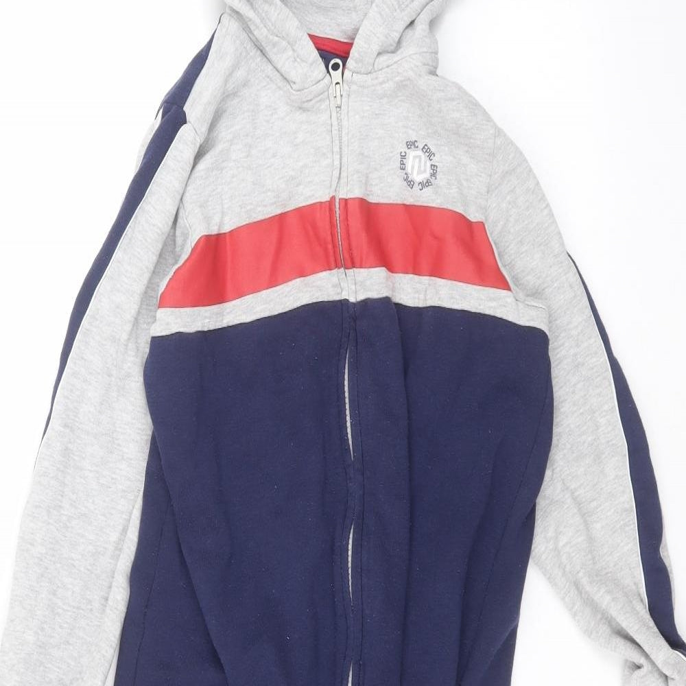 Preworn Boys Blue Solid Polyester  One Piece Size 10 Years