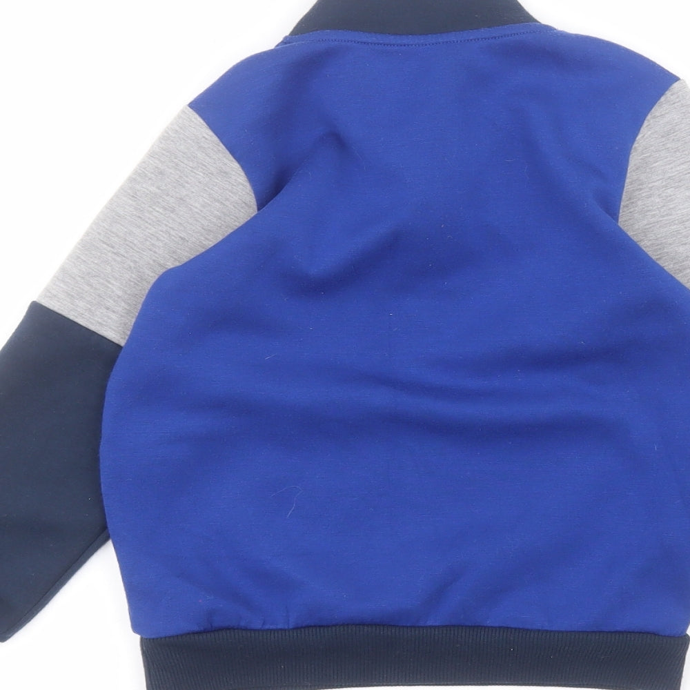 Matalan Boys Blue Round Neck  Polyester Pullover Jumper Size 7 Years