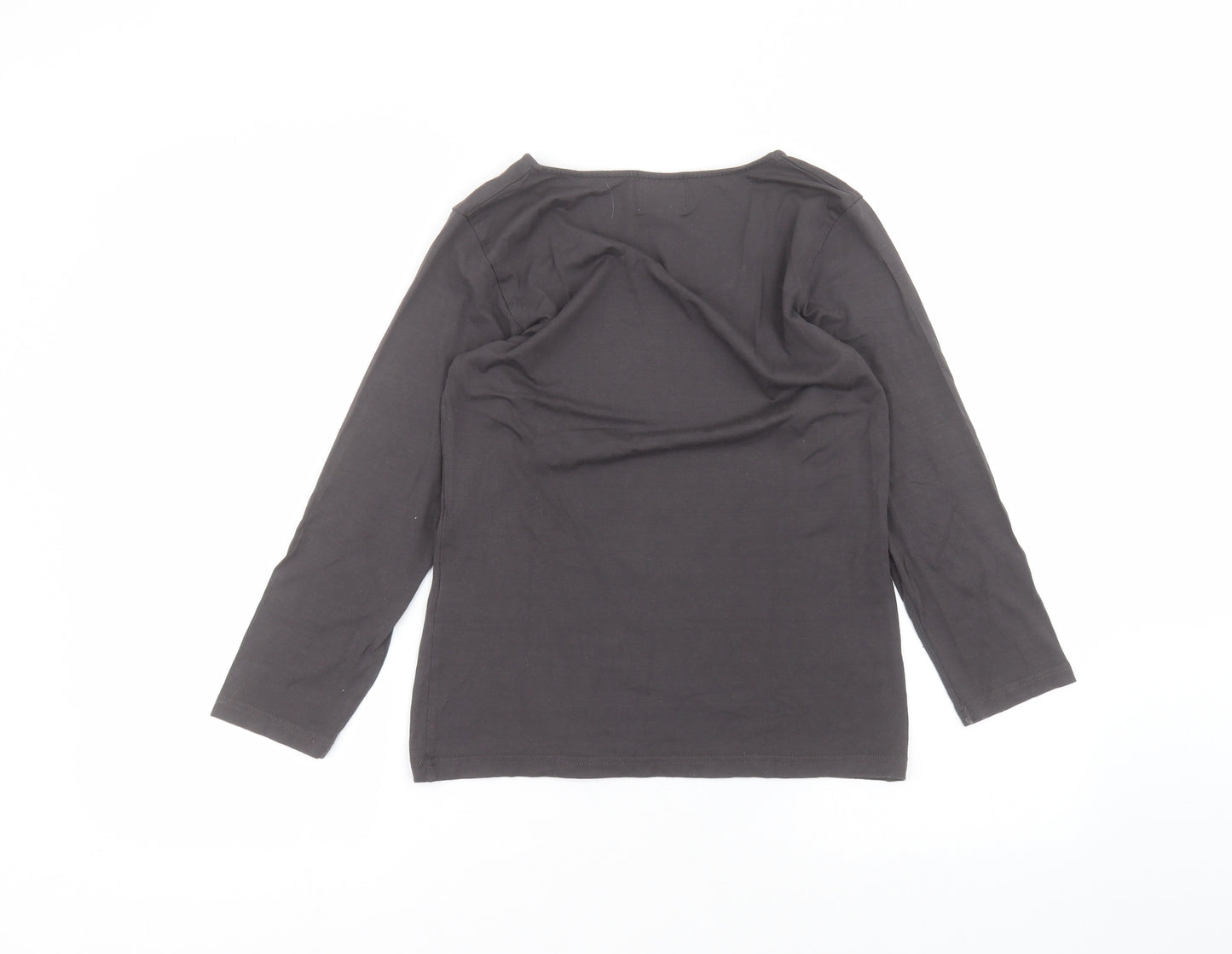 Masai Womens Black  Cotton Basic T-Shirt Size S Round Neck