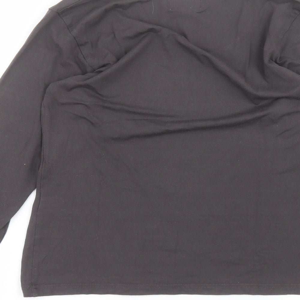 Masai Womens Black  Cotton Basic T-Shirt Size S Round Neck