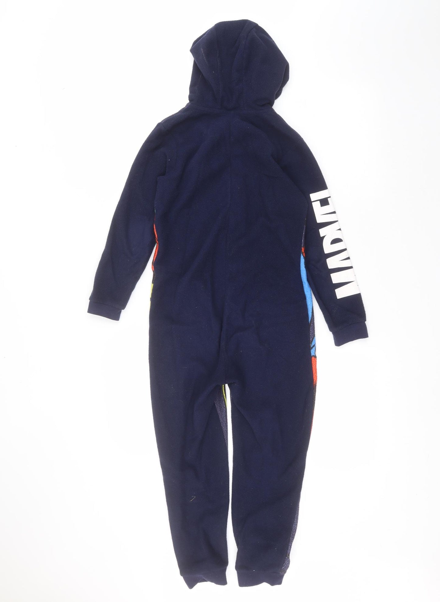 George Boys Blue Solid Polyester  One Piece Size 8-9 Years   - Marvel