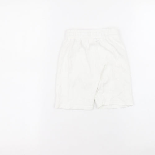 Preworn Boys White  Cotton Sweat Shorts Size 2-3 Years  Regular