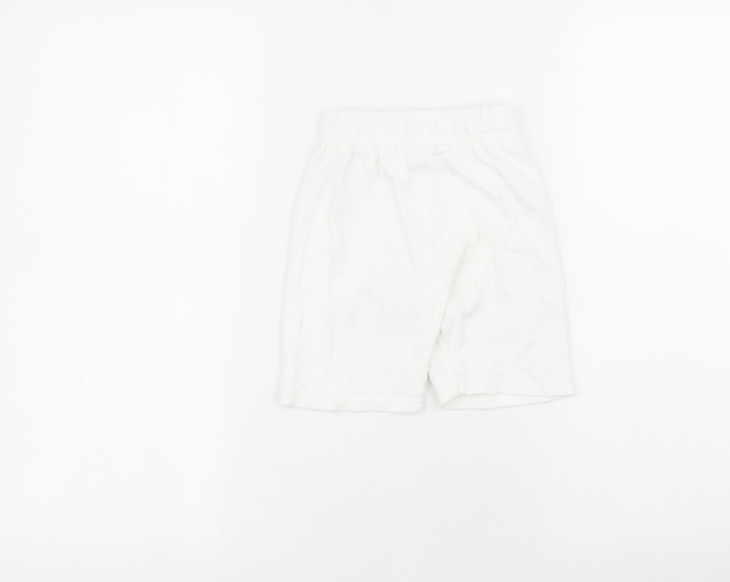 Preworn Boys White  Cotton Sweat Shorts Size 2-3 Years  Regular