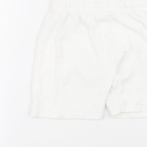 Preworn Boys White  Cotton Sweat Shorts Size 2-3 Years  Regular