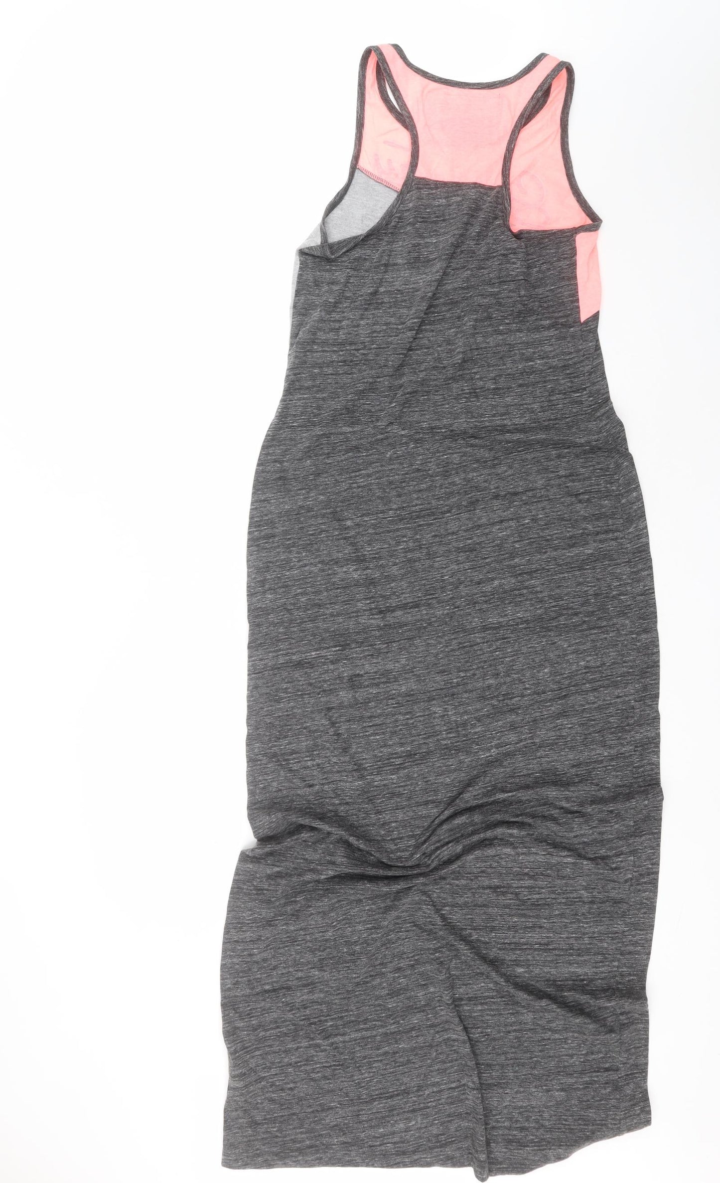Superdry Womens Grey  Cotton Tank Dress  Size L  Round Neck