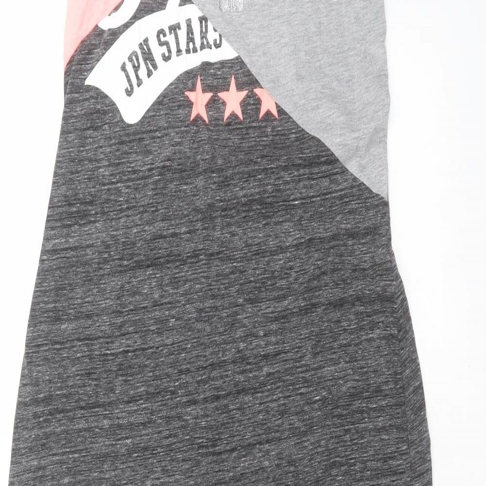 Superdry Womens Grey  Cotton Tank Dress  Size L  Round Neck