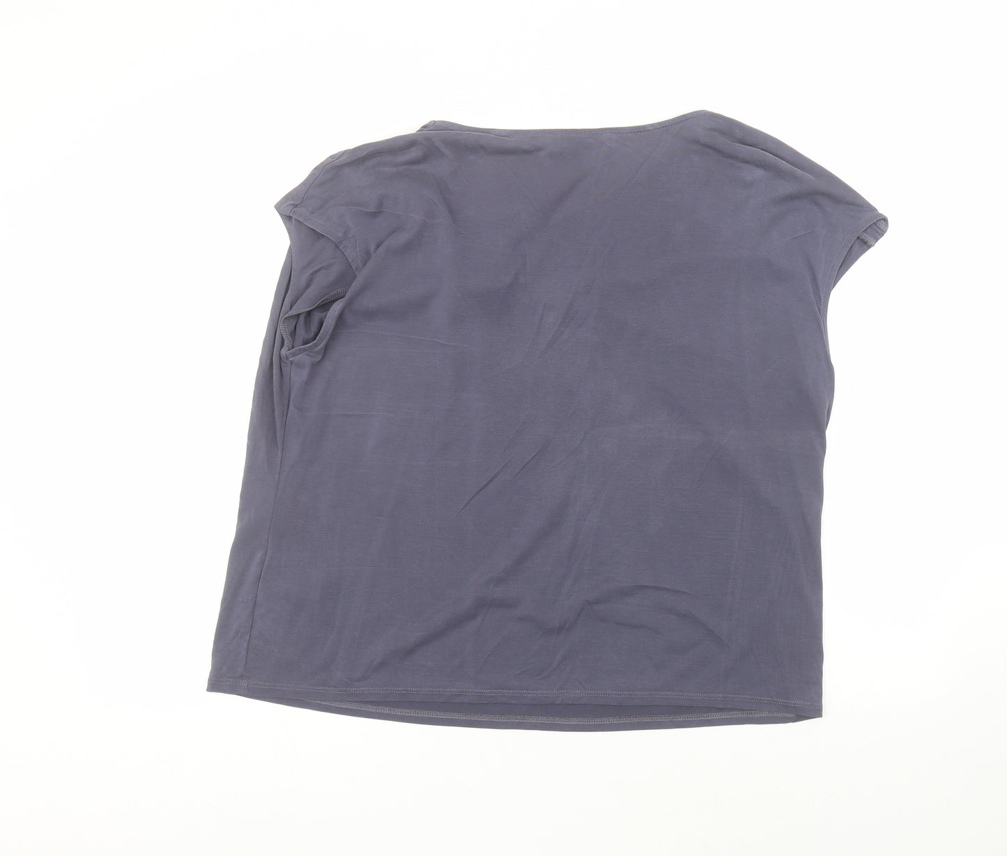 Marks and Spencer Womens Purple  Modal Basic T-Shirt Size 18 Round Neck