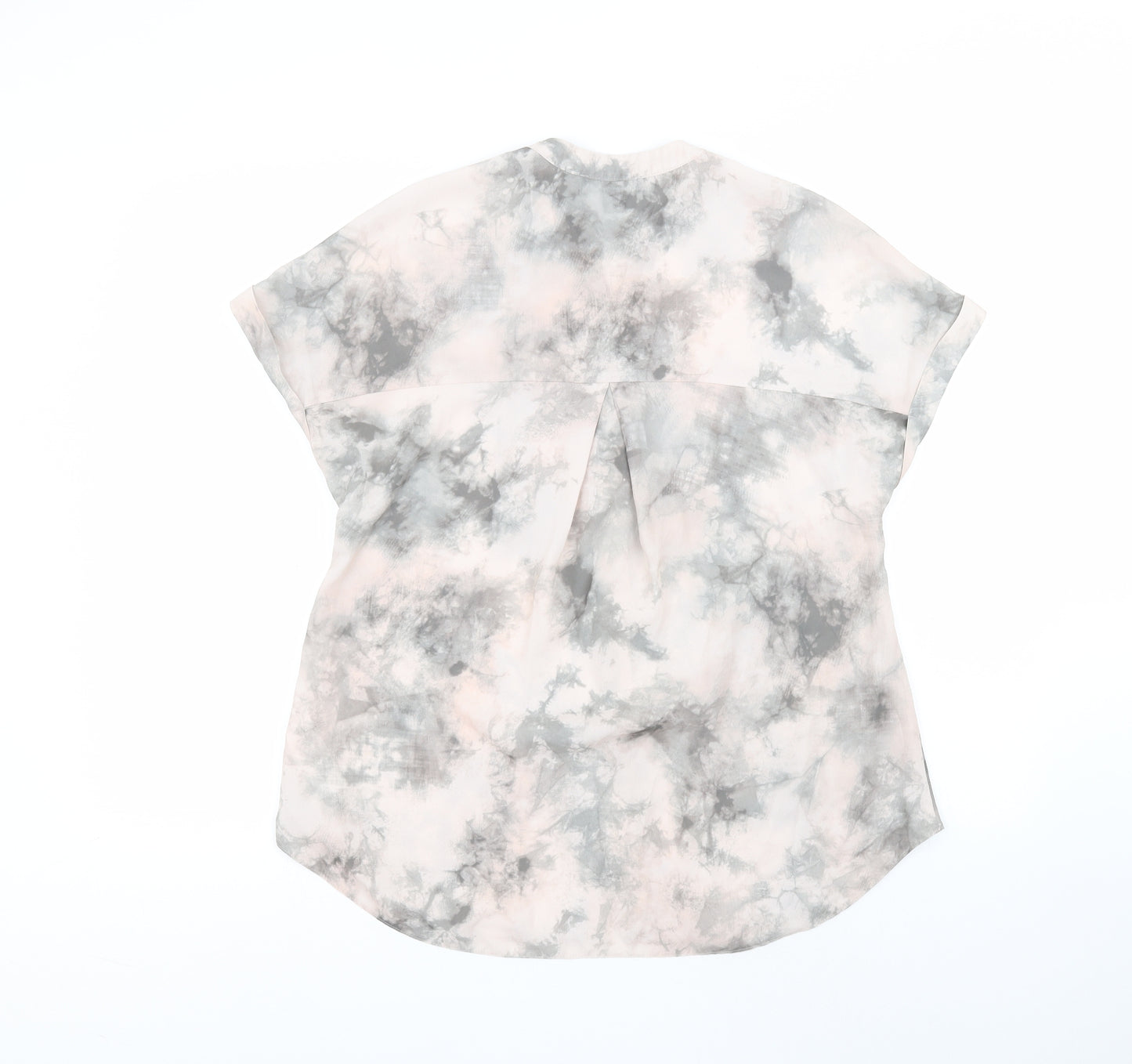 Primark Womens Pink  Polyester Basic Button-Up Size 8 Round Neck