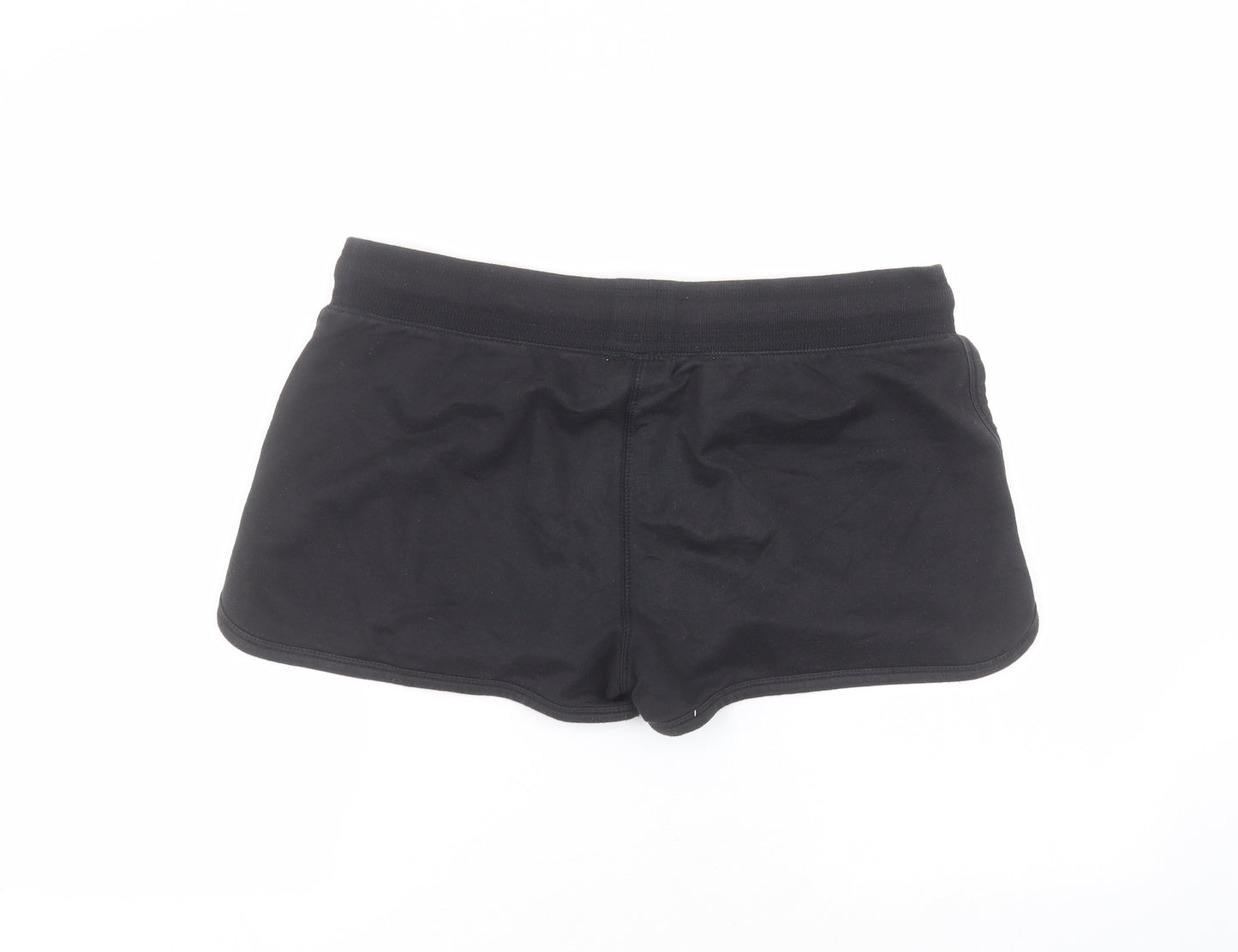 bush gardens Womens Black  Cotton Hot Pants Shorts Size L  Regular
