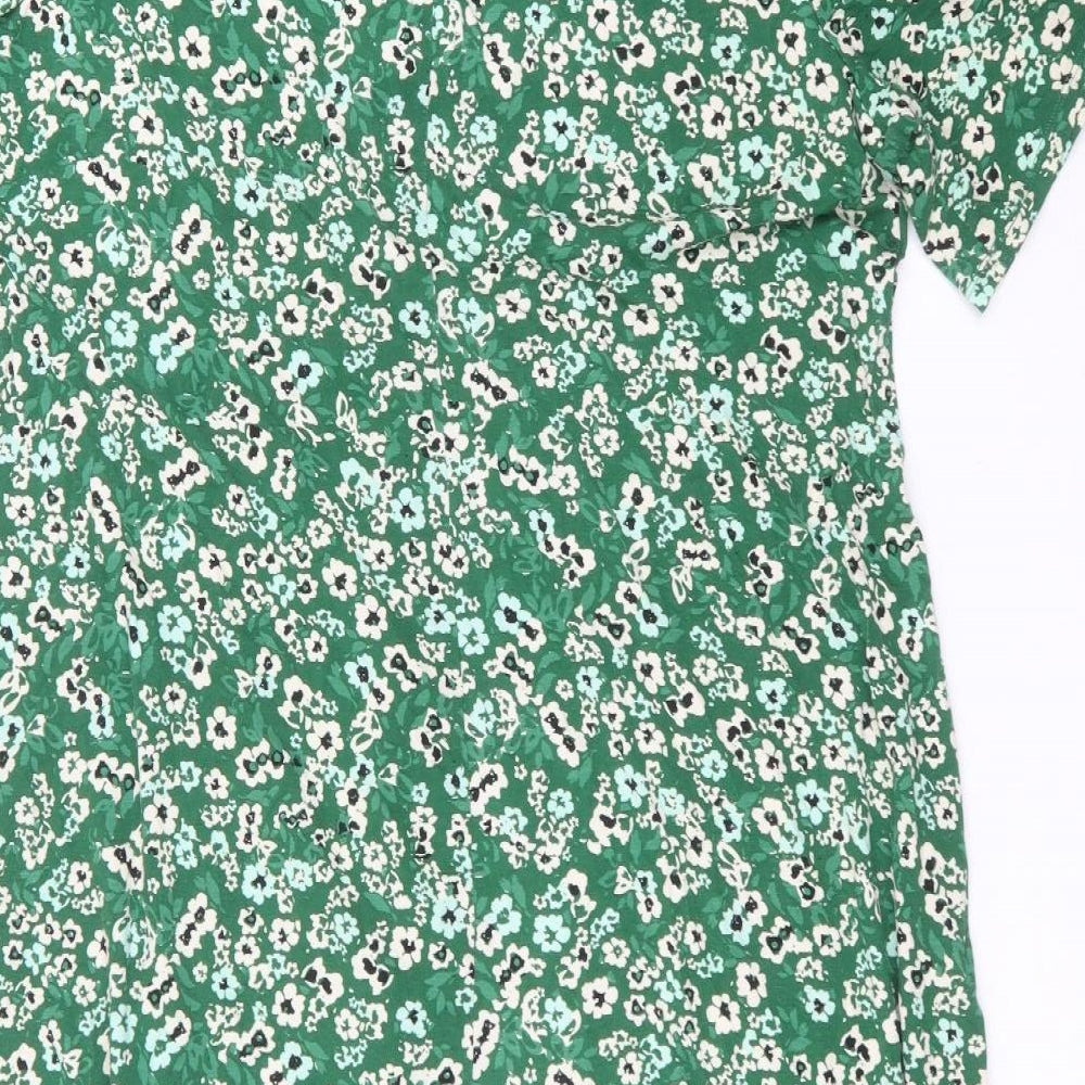 Monsoon Womens Green  Viscose A-Line  Size XL  Collared