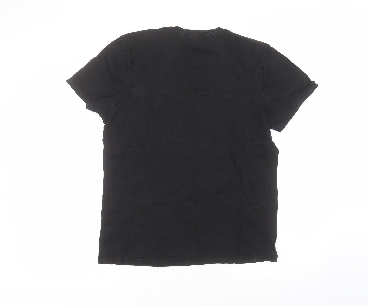 H&M Womens Black  Cotton Basic T-Shirt Size M Round Neck