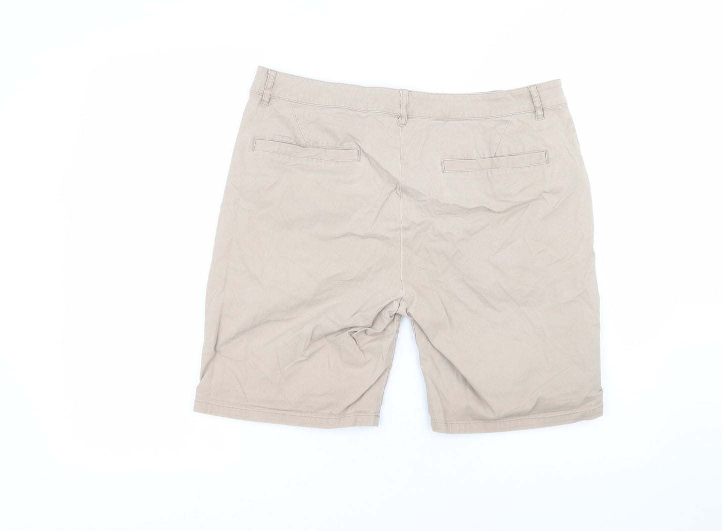 ASOS Mens Beige  Cotton Bermuda Shorts Size 34 in L6 in Regular